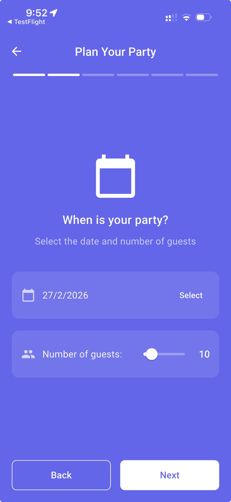 Kids Party Planner - Party Details